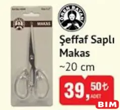 ÖREN BAYAN ŞEFFAF SAPLI MAKAS 20 CM